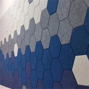 polyester fiber Soundproofing hexagon acoustic panel for studio