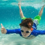 Pool Drowning alarm  with LED light on Swimming cap Lifebuoy