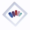 Popular 30pcs/sheet Cat Eye press on nails False Nail Set Red & Blue Solid Colors Reusable & Salon Style Acrylic  Material nails