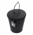 Import Popular High Quality Metal Matt Black Coal Bucket With Shovel metal handle from China
