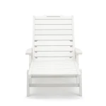 Popular Modern Beach Sun Lounger Weather Resistant And Recycled Outdoor HDPE Chaise Lounge Chair