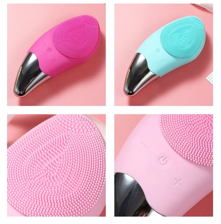 Pore Cleaning Skin Sonic Deep Cleansing Silicone Waterproof Protable Facial Electric Face Brush Facial Cleansing Brush