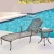 Portable Foldable Sunbed Sun Lounger with cushion and Wheels Outdoor Chaise Lounge bench  Chair Grden Funiture