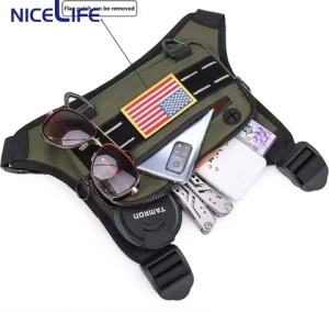Portable Travel Waterproof Tactical Men Sports Front Chest Bag Adjustable Belt Running Vest Bag