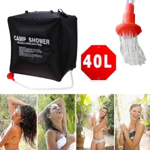 Premium Solar Camping Shower Bag, 10-gallon / Includes Removable Hose W/on-off Switchable Shower Head