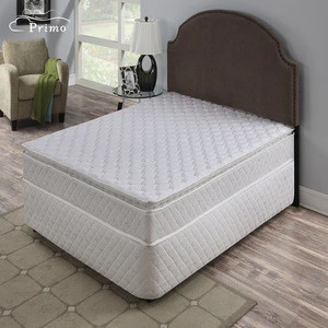 Primo 8.2 inch pillow top kasur hotel soft foam bonnell spring mattress with pillow top matratze colchones king size