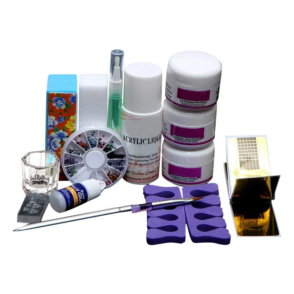 Professional Acrylic powder Glitter Combo Set Nails Decoration Nail Kit DIY Gel Glue Nail Tools Supplie