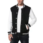 Professional Manufacturers Mens Varsity Jacket Stylish New Fashion Color Breathable Woolen Leather Material Stand Pattern XL