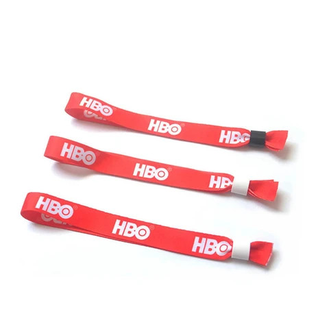 Promotion gift custom logo wholesale Event Festival Wristbands Woven Polyester Bracelets Fabric Wrist bands