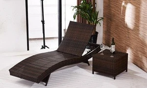 Promtional rattan adjustable sun lounger at very very cheap price