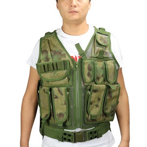 Protective gear military army police vest durable tactical outdoor body armor woodland camo paintball vest