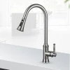 Pull-Out faucet durable chrome stainless brass kitchen brass basin faucet hot cold adjust tap
