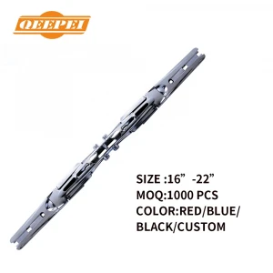 QEEPEI P03 OEM Universal frame metal wiper blade double colored windshield chrome wiper