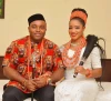 Queency Nigerian Traditional Igbo Wedding Dresses Custom Print Lion Igbo Wedding Clothing