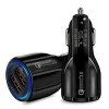 Quick Charge 3.0 Car Charger For Mobile Phone Dual Usb Car Charger With Multi Function Display