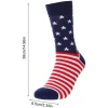 Ready to Ship USA Independence Day Flag Cotton Mens Sports Socks Mid-Tube Casual Stockings with Solid Striped Pattern High Crew