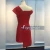 Import Red satin one-shoulder printed short bridesmaid dress from China