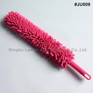 removable washable microfibre chenille noodle cleaning car duster with short handle
