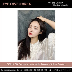 Reputed Korean Dealer of  BEAULEN Brand Shine Brown Colored Contact Lens with Power