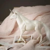 Resin pure white unicorn figurine and statue