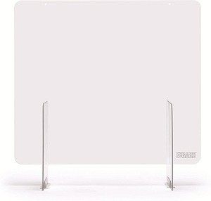 Retail Countertop Protective Safety Screens Table Top Sneeze Guard with wing Acrylic Barrier Counter Shields With Stand