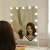 Import Retro Glam Makeup Mirror 15 LED Bulbs Double-Sided  Hollywood Decor Adjustable Light Color Dim from China