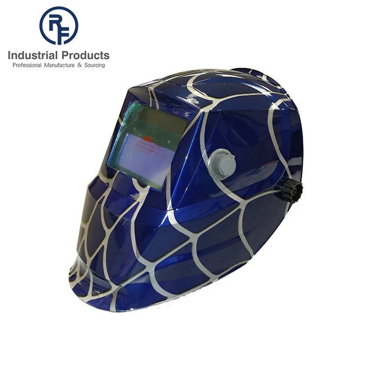 RF Solar Powered Auto Darkening Welding Professional Wide Lens Adjustable Shade Helmet