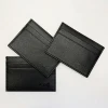 RFID custom black pu leather credit card holder
