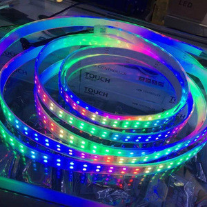 RGB Magic 5050 double row DC 12V Addressable DMX Controllable LED STRIP Lighting Silicon Tube Waterproof Wholesales Price