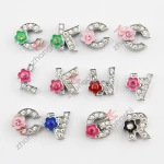 rhinestone metal aphalbet garment logo accessory(JP08)