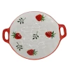 round porcelain ceramic bakeware with handle Y0145
