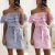 Import S-3XL Vertical Stripes Sexy Dresses Off Shoulder Flounce Ruffle Summer Casual Wrap Dress from China