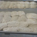 Safety natural hog casing for smoked sausage