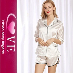 Satin Nightshirts Ladies Home Wear With Shorts