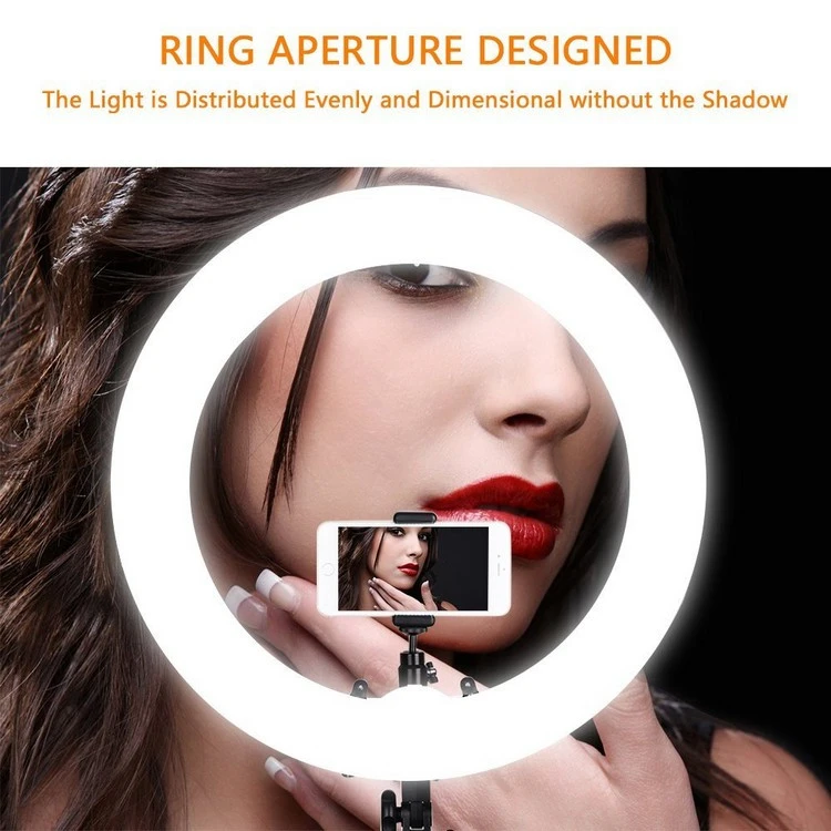 selfie ring light with tripod stand 18 inch 36cm 416pcs leds 3200-5500K Adjustable Color Temperature ring light cheap