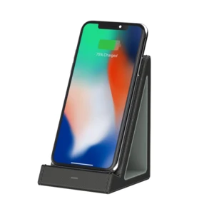 Shenzhen QI Wireless Charge Leather Phone Holder Wireless Charging Dock Station