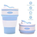 Silicone Cup-Collapsible Coffee Cup Reusable Portable Drinking Cup With Lid For Camping Hiking Outdoor