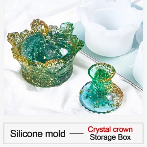 Silicone Molds DIY Jewelry Box Crown-shaped Resin Mold