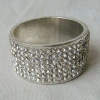Silver Crystal Jeweled Metal Napkin Ring