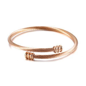 Simple Design Stainless Steel Wire Bangle Bracelet Wholesale