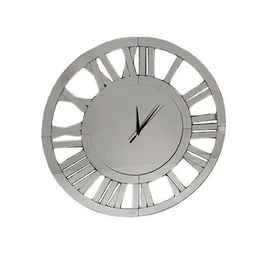 Simple Style Plain Glass Mirror Wall Clock For Home Decoration