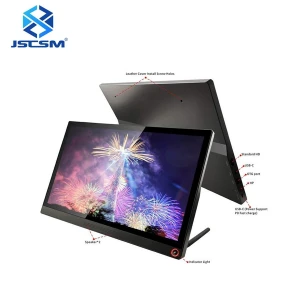 slim plastic silver color lcd 1080P capacitive touchscreen portable monitor 15.6 inch for laptop gaming expand display