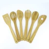 Slotted wooden kitchen spoon cooking utensil set
