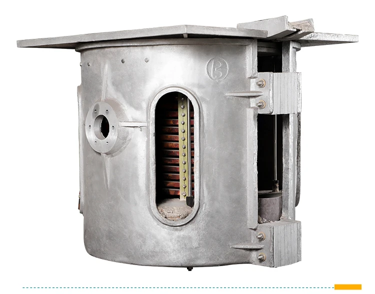 Small 500 kg aluminum induction melting furnace casting aluminum ingot
