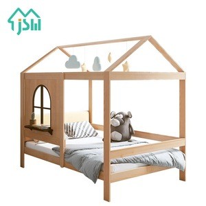 Small House Design Children Bed Firm Furniture Solid Wood Kids Bedroom Bed