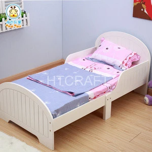 Snow White Wooden Toddler Bed For 140*70cm Mattress, E1 Degree MDF Children Beds With Sturdy Construction