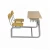 Import Solid Wood attch school desk with bench school furniture from China