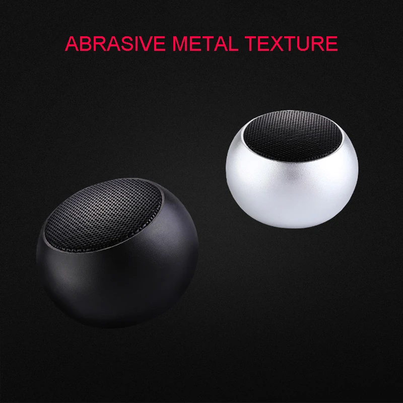 Soulusic BM3D Mini Portable Wireless Bluetooth Speaker Metal Stereo Loudspeaker with Mic Subwoofer MP3 Music Player for Phone
