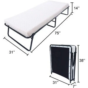 Space Saving Folding Metal Bed Frame  Bedroom Furniture