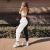 Import Spring Fashion Black White Patchwork Sporty High Waist Sweatpants With Pockets Casual Streetwear Women Trouser from China